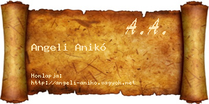 Angeli Anikó névjegykártya